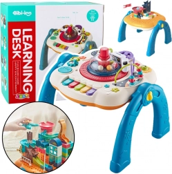 Interaktiver Bildungstisch 2in1 mit Bausteinplatte Blau