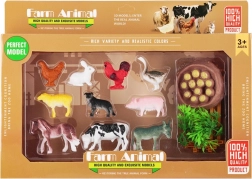 Set mit Figuren von Haustieren mit Bauernhof (10 Stk.)