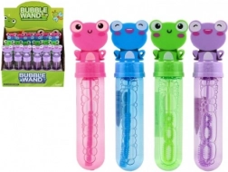 Seifenblasen Frosch 13 cm – 4 Farben, Kinder-Seifenblasen mit niedlichem Deckel