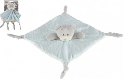 Schmusetuch Bär blau‑creme 25 × 25 cm