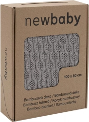 Bambus-Strickdecke 80 × 100 cm grau New Baby