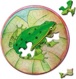 CURIOSI rundes Mini-Puzzle Picoli Baumfrosch 33 Teile
