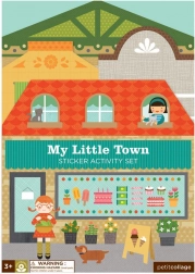 Petit Collage wiederverwendbare Aufkleber mit der Szene Meine kleine Stadt