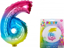 Regenbogenballon Nummer 6