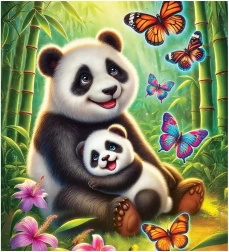 Holzpuzzle Wooden City – Panda-Abenteuer, 20 Teile