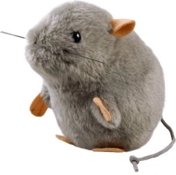 Plüschmaus grau 13 cm