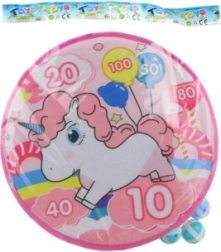 Dartscheibe mit Einhorn und Klettverschluss 35 cm