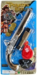 Piratenset mit Pistole und Fernrohr - 1 Set
