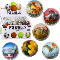 Schaumball mit Dinosauriermotiv, 7 cm