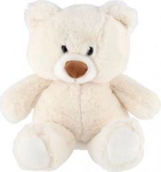 Sitzender Plüsch-Teddybär 35 cm weiß