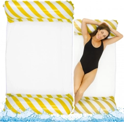 Aufblasbares Wasser-Hängemattennetz Weiß-Gelb 120x70cm