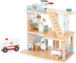 Viga Toys Holzkrankenhaus mit Zubehör