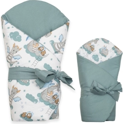 Beidseitige Baby-Wickeldecke New Baby Drachlein 80 × 80 cm