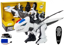 Interaktiver robotischer Tyrannosaurus in Weiß