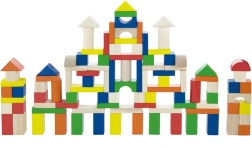 Holzbausteine im Eimer 100 Stk BABU