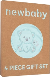 Baby-Geschenkset für die Klinik NEW BABY Sweet Bear, blau, 4-teilig