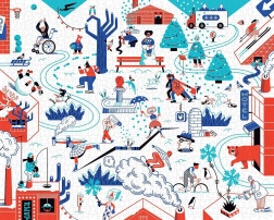 Winterliches Puzzle mit 1000 Teilen