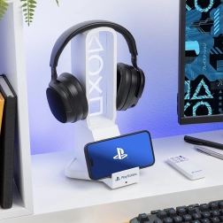 PlayStation LED-Ständer für Kopfhörer und Telefon mit USB‑C-Ladefunktion