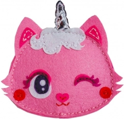 Kreativset – rosa Katzen-Geldbörse Filz-Robotik