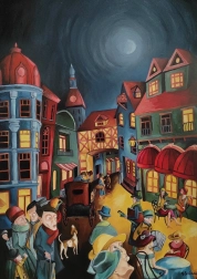 Puzzle Abendlicher Trubel 1000 Teile