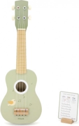 Holz-Ukulele für Kinder mit Notenständer und Noten Happy Birthday – grün