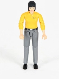 Bruder Bworld Frauenfigur – gelbes Shirt, graue Hose