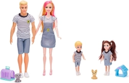 Woodyland moderne Familie mit Haustieren