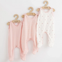Baby-Strampler New Baby Classic II für Mädchen, Set 3 Stück, rosa