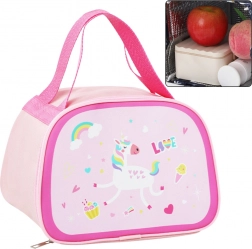 Thermoisolierte Einhorn-Lunch-Tasche rosa 23cm