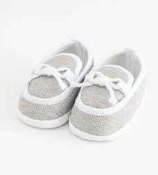 Baby-Mokassins Krabbelschuhe New Baby grau 0–3 Monate