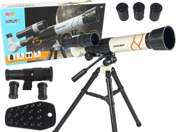 Bildungswissenschaftliches Teleskop mit Handyhalter, weiß