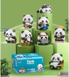 Mega-Bausatz-Set Panda – 9 Figuren