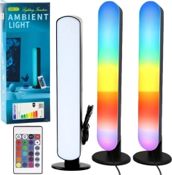 Set aus 2 RGB-LED-Ambientlampen für den Schreibtisch mit Fernbedienung – 2 Stk.
