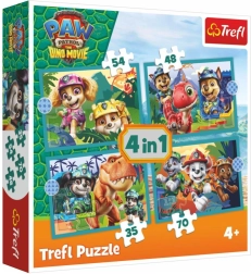 Puzzle 4 in 1 Paw Patrol (PAW Patrol) Dino Movie – Geschichten von der Dinosaurierinsel