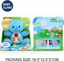 Plüschelefant mit Licht und Musik 20 cm