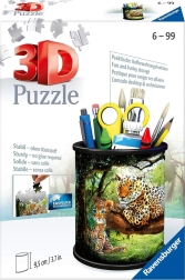 RAVENSBURGER 3D-Puzzle Stiftehalter – Leoparden