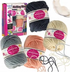 Set aus Garnen zum Stricken und Häkeln 4×50 g, 60 m