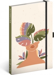 Notizbuch NOTIQUE Monstera, liniert, 13 × 21 cm