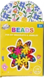 Perlenset Sterne mit 1 m Schnur