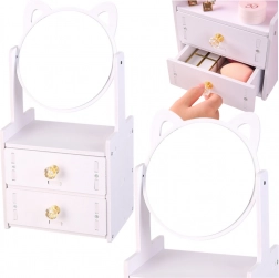 Holz-Mini-Toilette mit Ohren