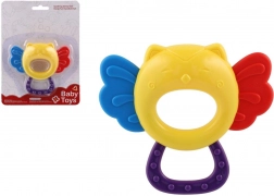 Rassel und Beißring Eule für Babys