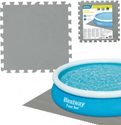 Bestway Schaum-Schutzunterlage für Pools 50 × 50 cm, grau