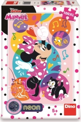 Leuchtendes Neon-Puzzle Minnie und Ballons 100 XL Teile