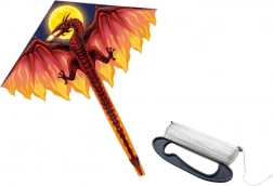 Großer roter Drachen, langer Schwanz 170 cm x 130 cm