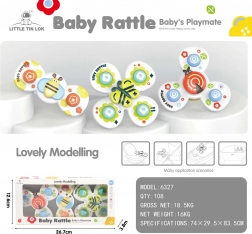 Set aus 3 Kinderspinnern 3-in-1 Marienkäfer, Schmetterling, Biene mit Saugnäpfen