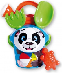 ANDRONI Sandspiel-Set mit Panda-Motiv, mit Gießkanne, klein, 6-teilig