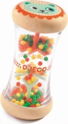 Holzrassel mit Perlen und Windrädchen DJECO