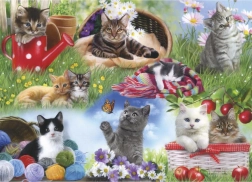 GIBSONS Puzzle Wir puzzeln zusammen: Katzen 12 Teile