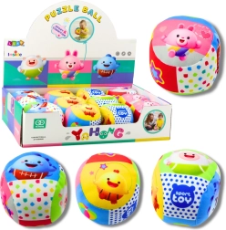 Bunter weicher Ball mit Rassel für Babys 9 cm