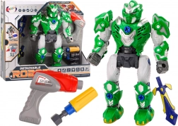 Schraubbarer Roboter mit Licht und Sound – grünes Set mit Bohrer und Schraubendreher